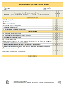 evaluación lenguaje