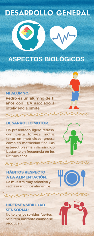 infografía alumno con TEA de 11 años